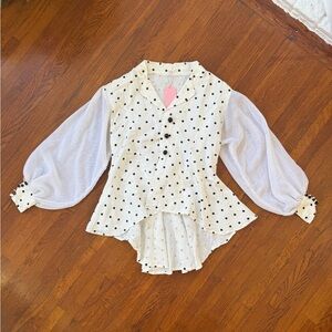 ⋆ Vintage Polka Dot Blouse ⋆